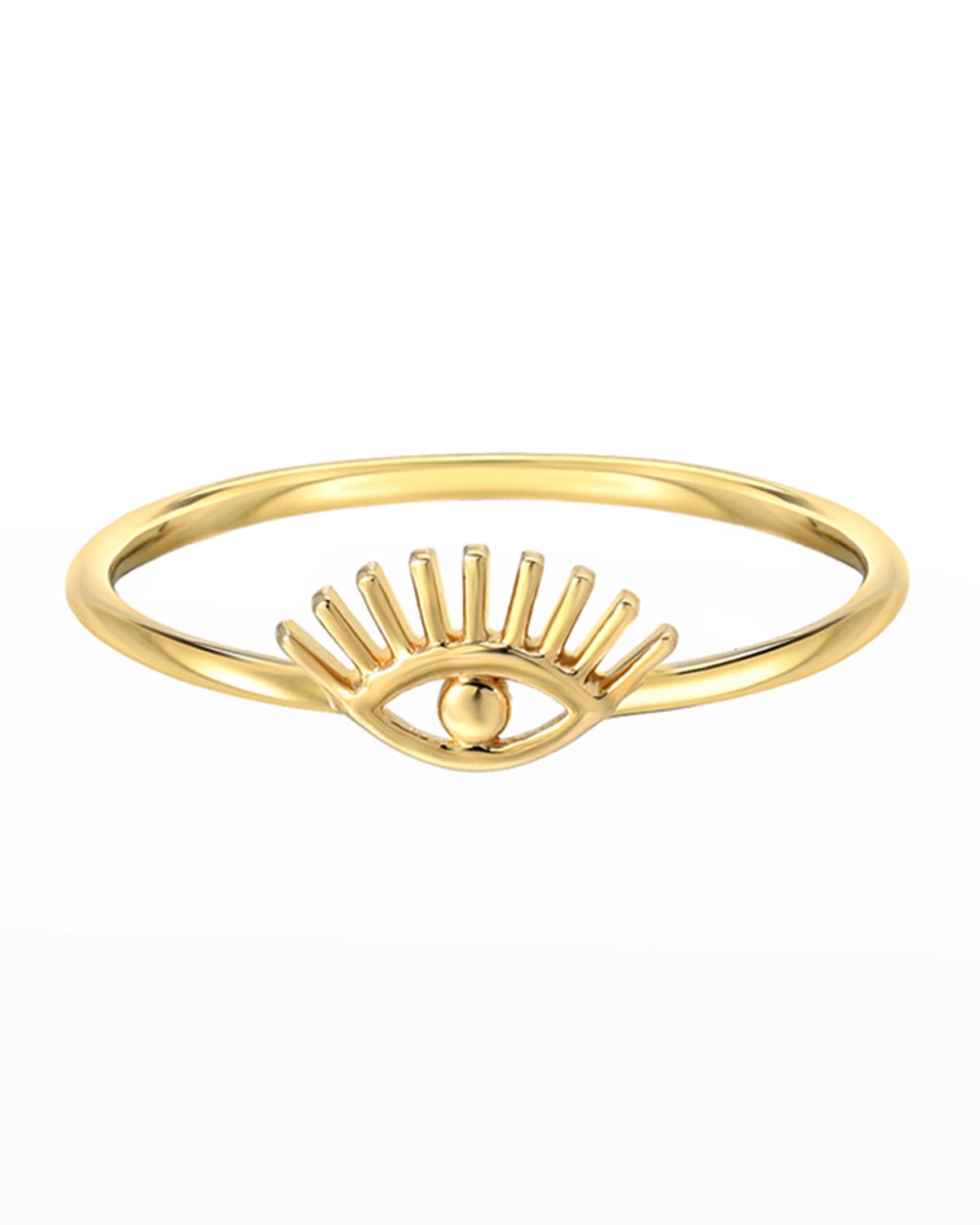 Zoe Lev Jewelry 14k Gold Evil Eye W/ Eyelashes Ring