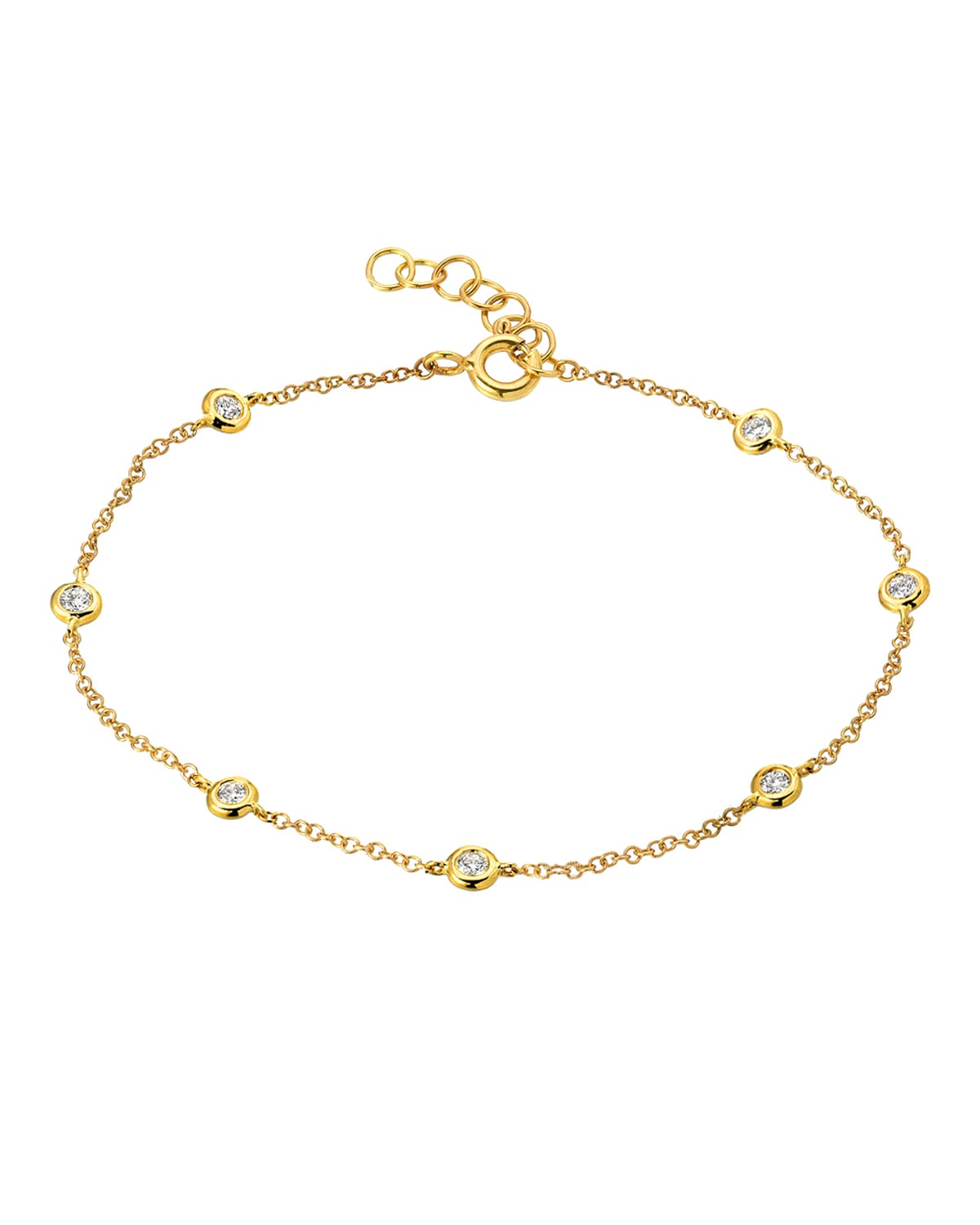 Zoe Lev Jewelry 14k Gold Diamond By-the-Yard Bracelet