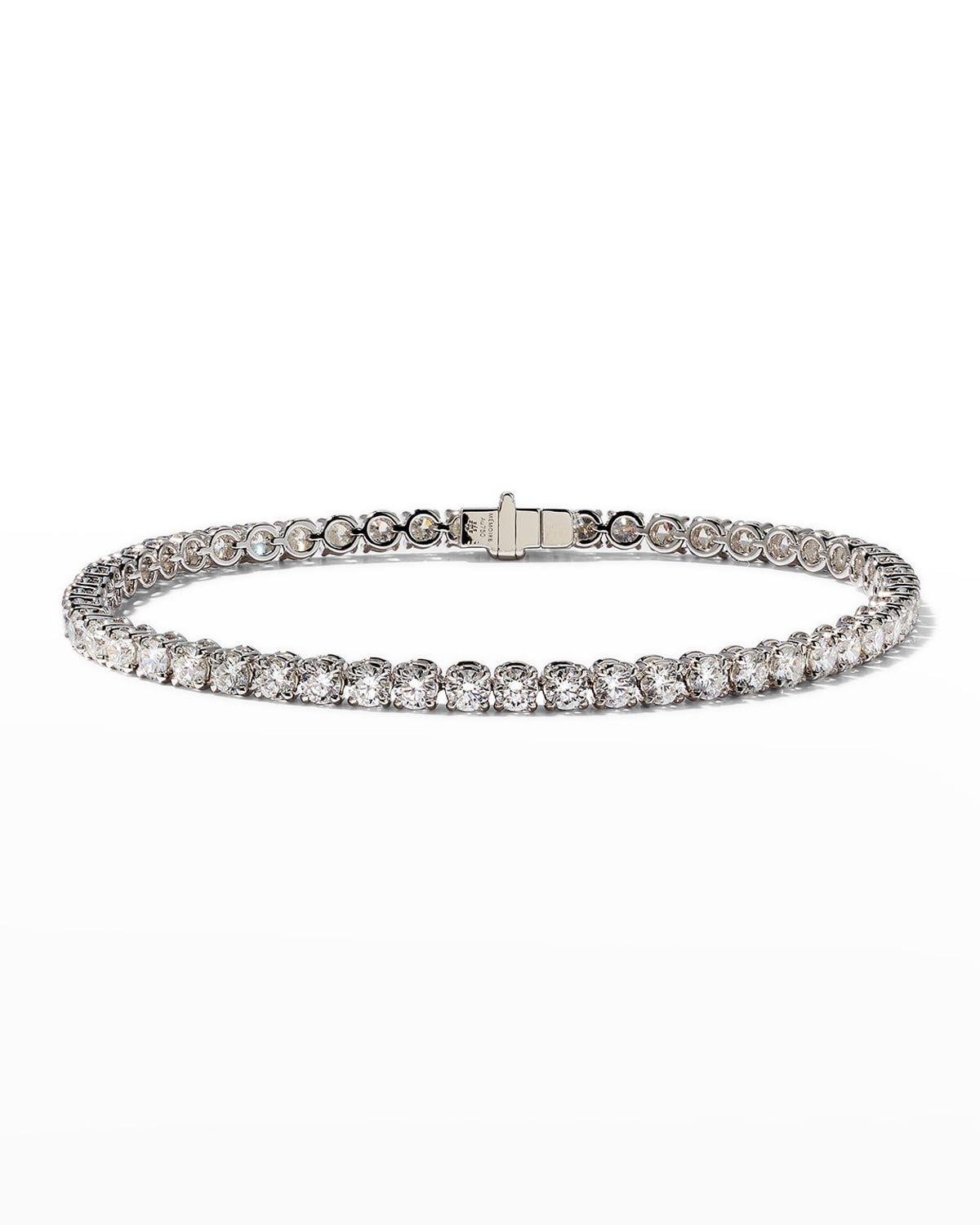 Memoire 18k White Gold Diamond Tennis Bracelet, 5.77tcw