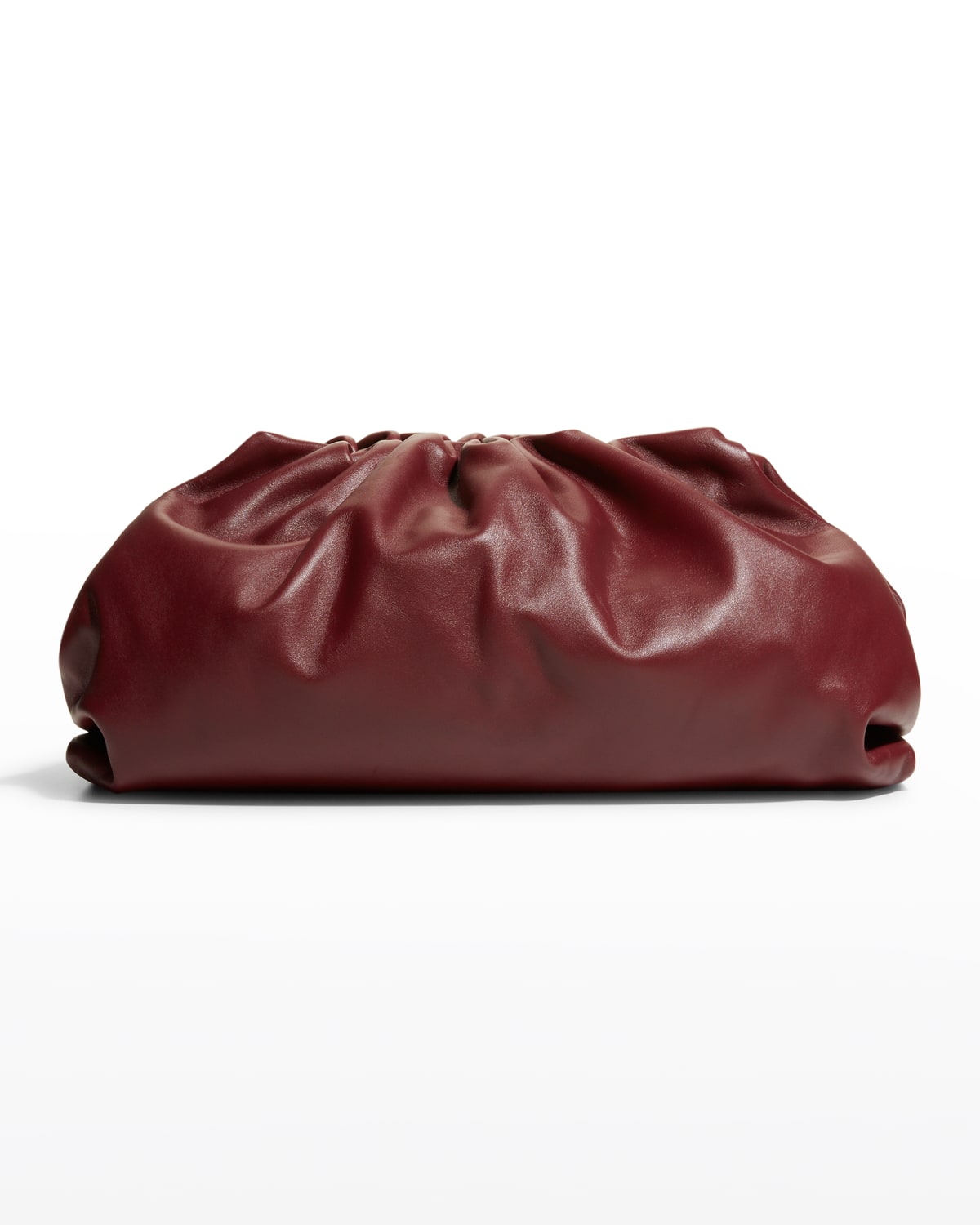 Bottega Veneta The Pouch Bag In Butter Calf Leather In Dark Red