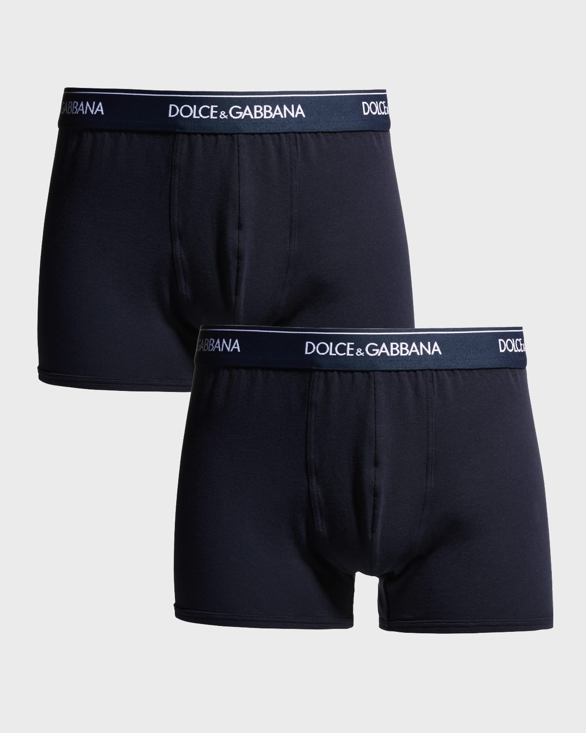 Dolce & Gabbana 2-pack Regular Boxer Briefs In Navy Blue