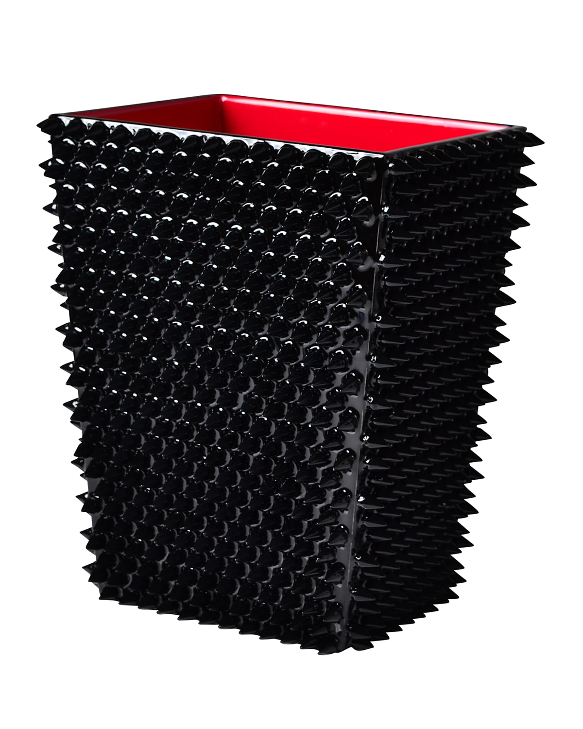 Mike & Ally Quill Wastebasket And Liner In Black/red