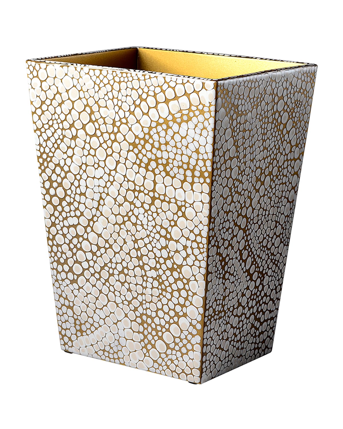 Mike & Ally Prosecco Wastebasket And Liner In Gold