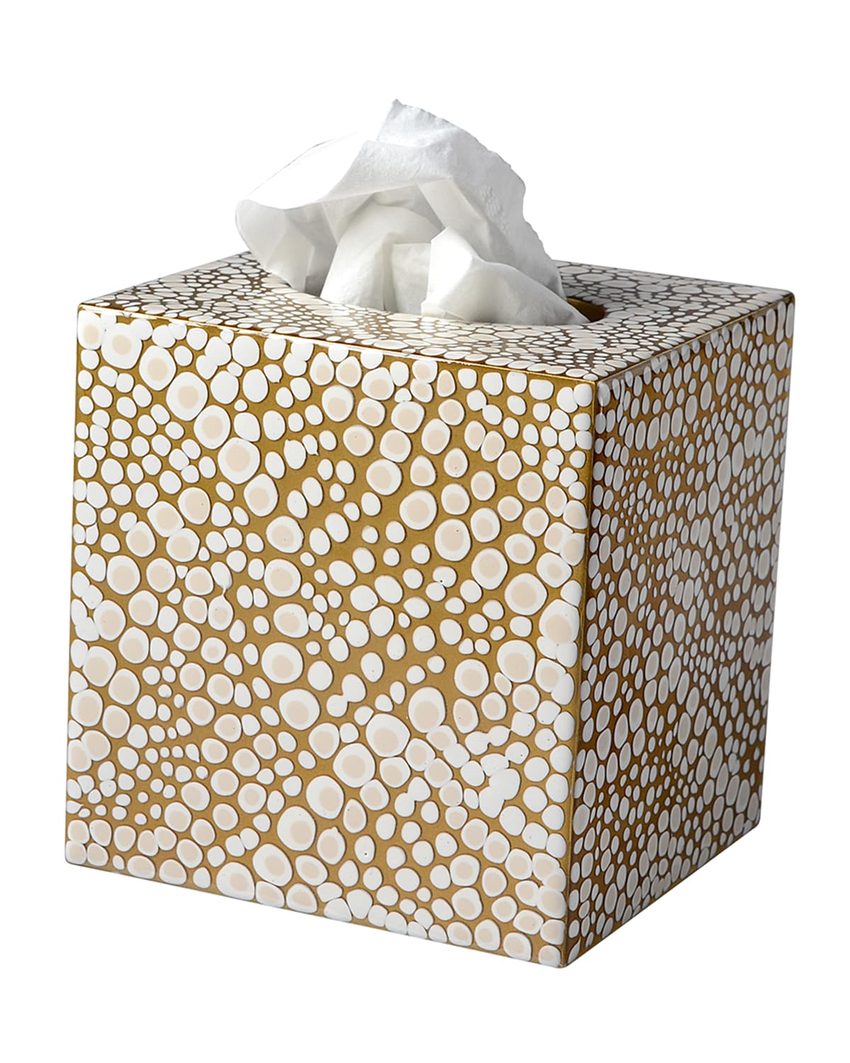 Mike & Ally Prosecco Boutique Tissue Box Cover In Gold