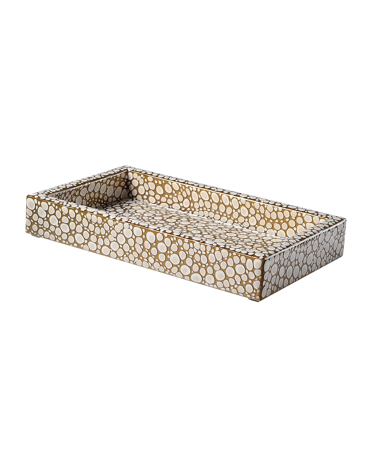Mike & Ally Prosecco Small Tray Guest Towel Holder In Gold