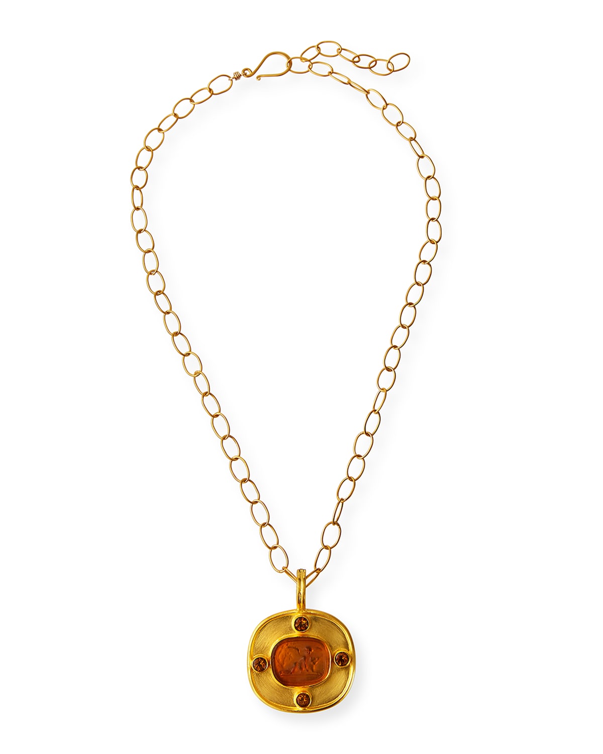 Dina Mackney Mandarin Garnet Pendant Necklace