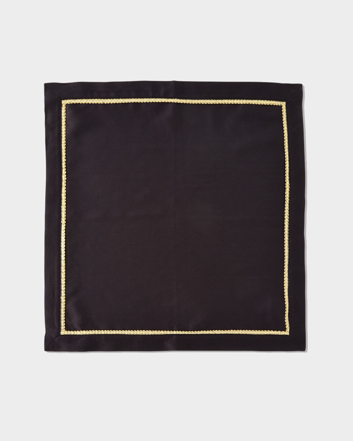 Nomi K Gold Braided Trim Napkin In Black