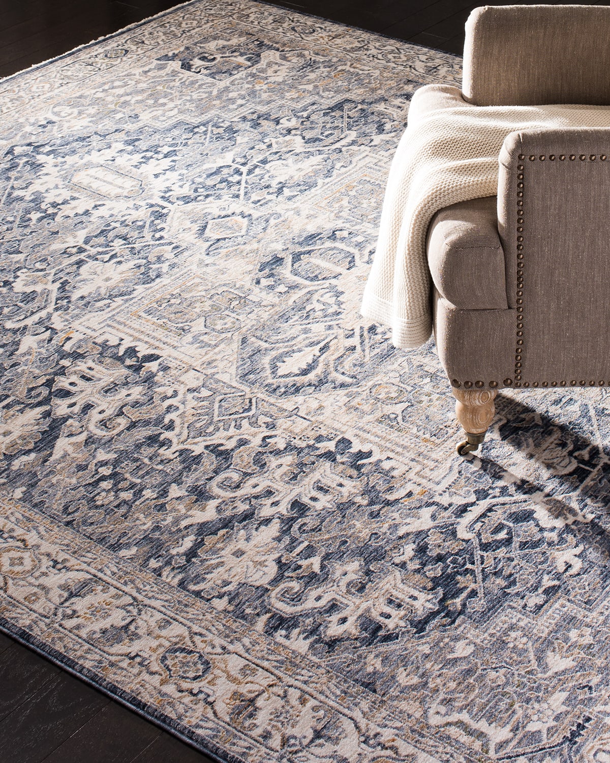 Ralph Lauren Emeril Power-loomed Rug, 2' X 10' In Navy