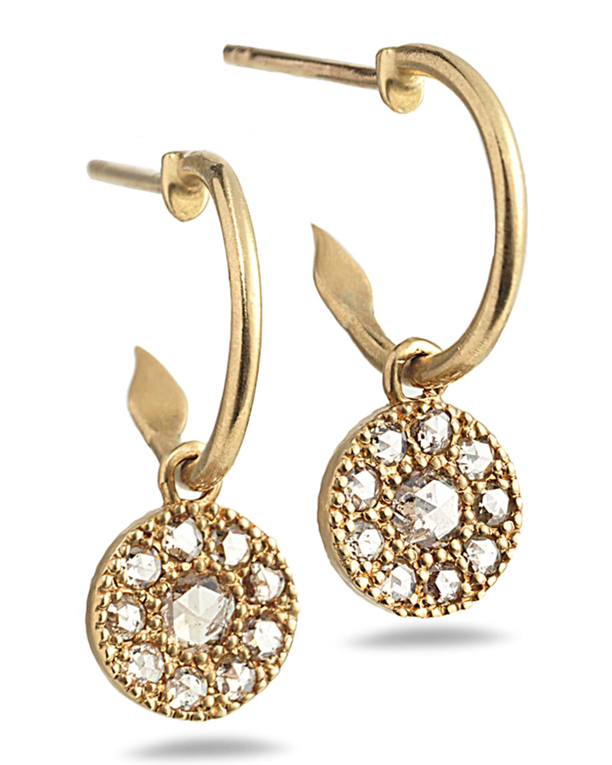 COOMI 20K Opera Diamond-Drop Hoop Earrings