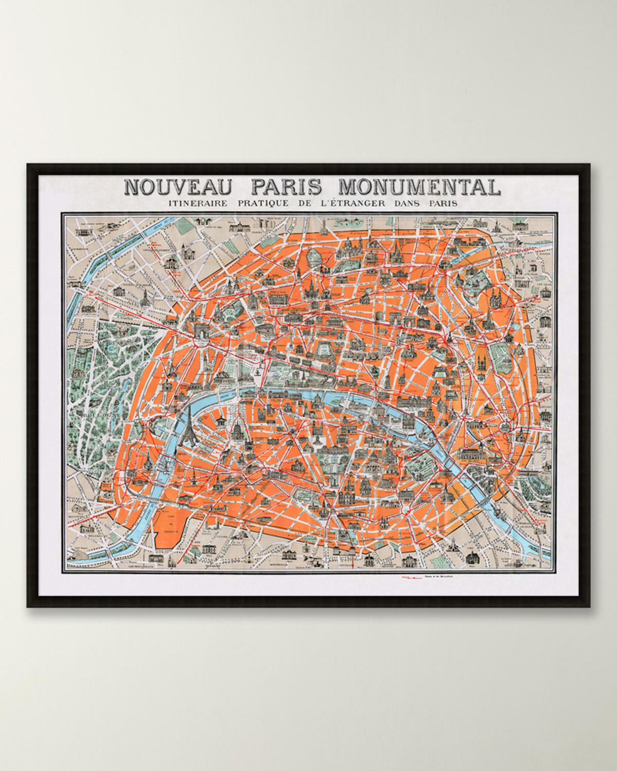 Wendover Art Group Oversized Pictorial Map Of Paris