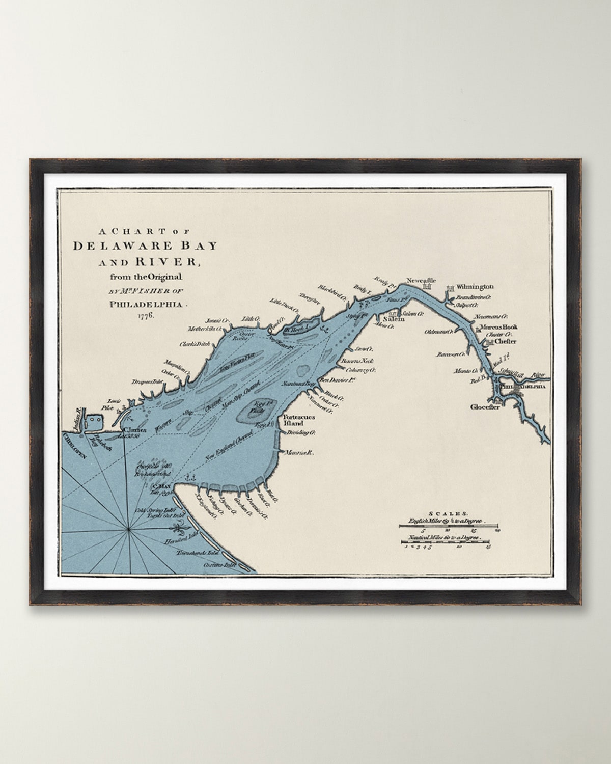 Wendover Art Group Chart Of Delaware Bay And River