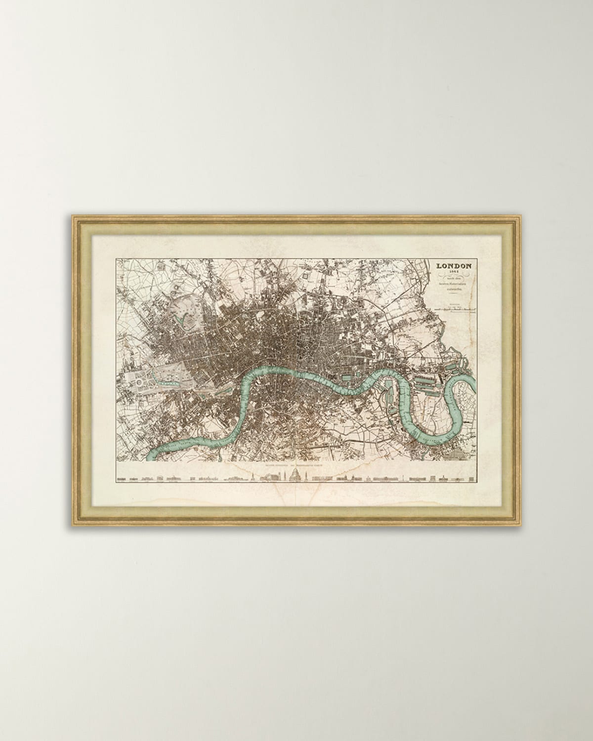 Wendover Art Group Antique London Map In Multi