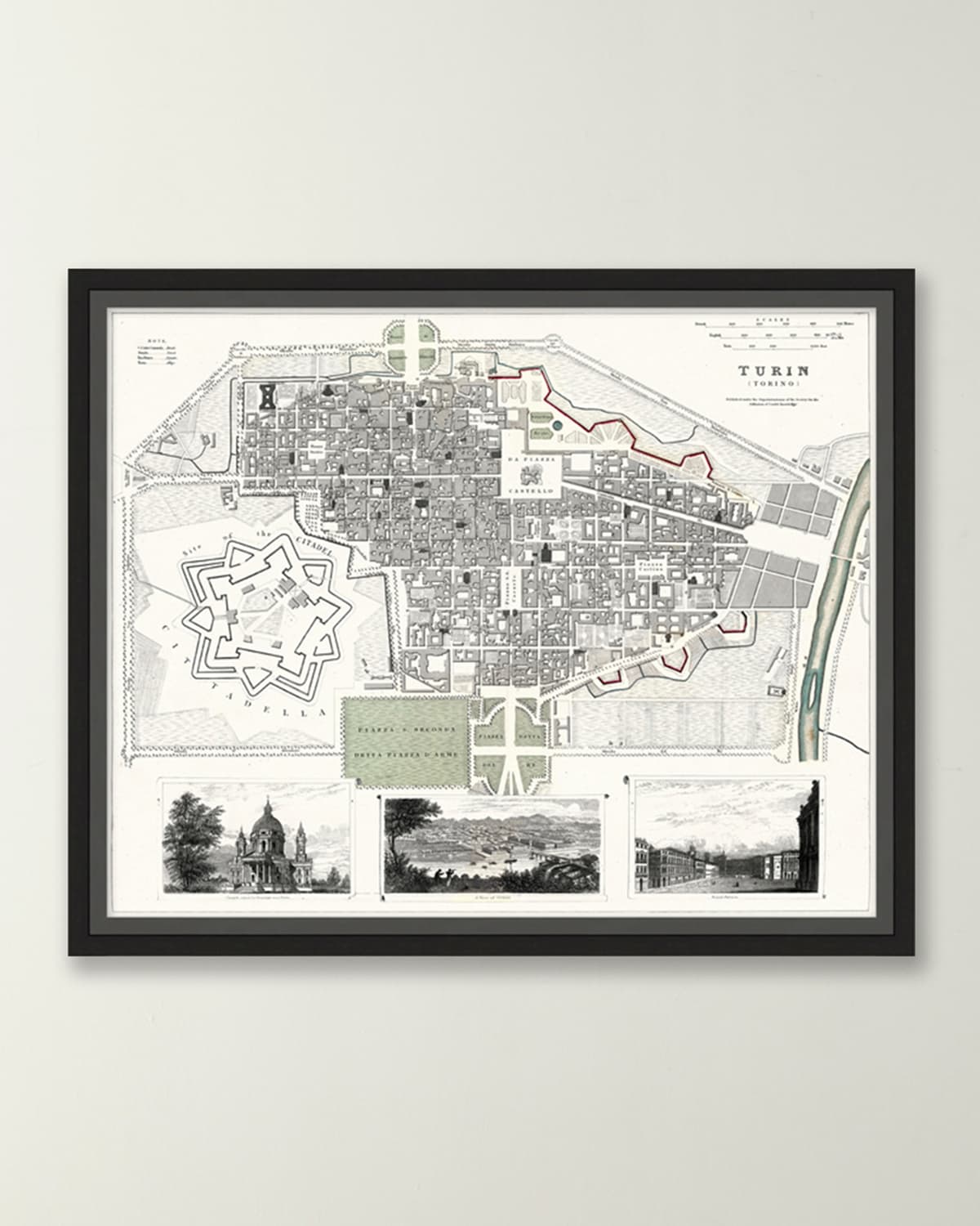 Wendover Art Group Italian Map Series - Turin
