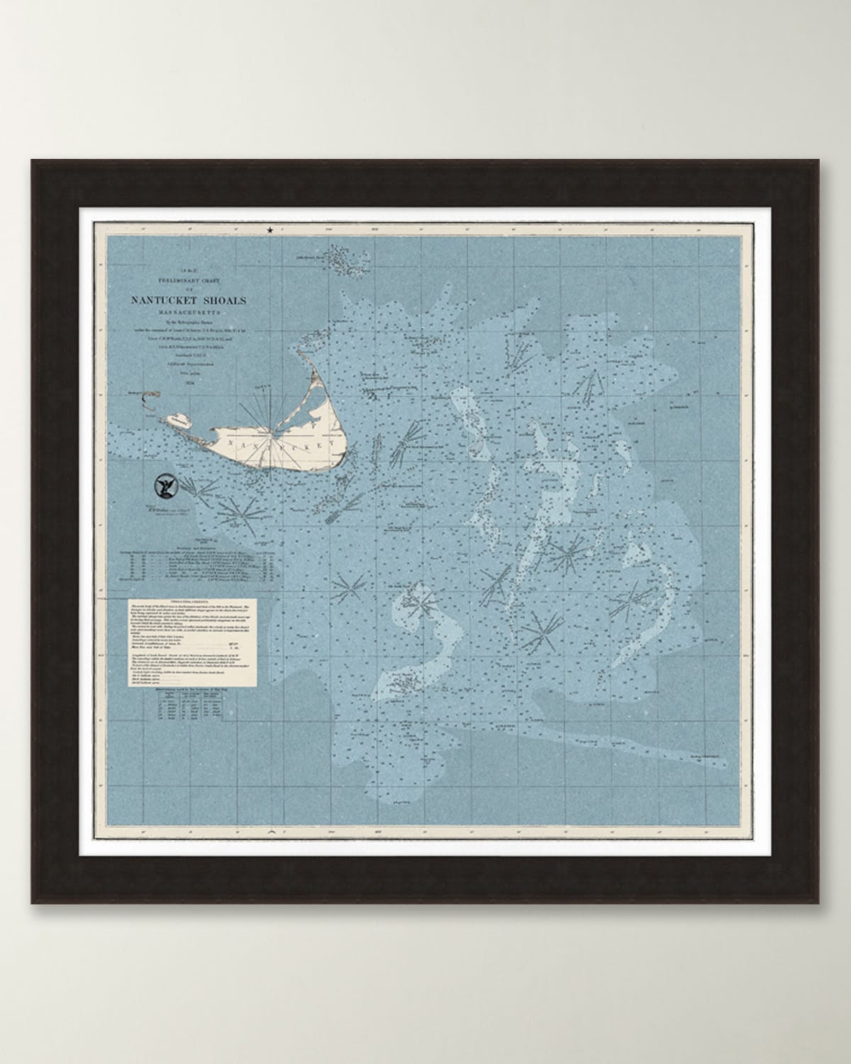 Wendover Art Group Chart Of Nantucket In Blue