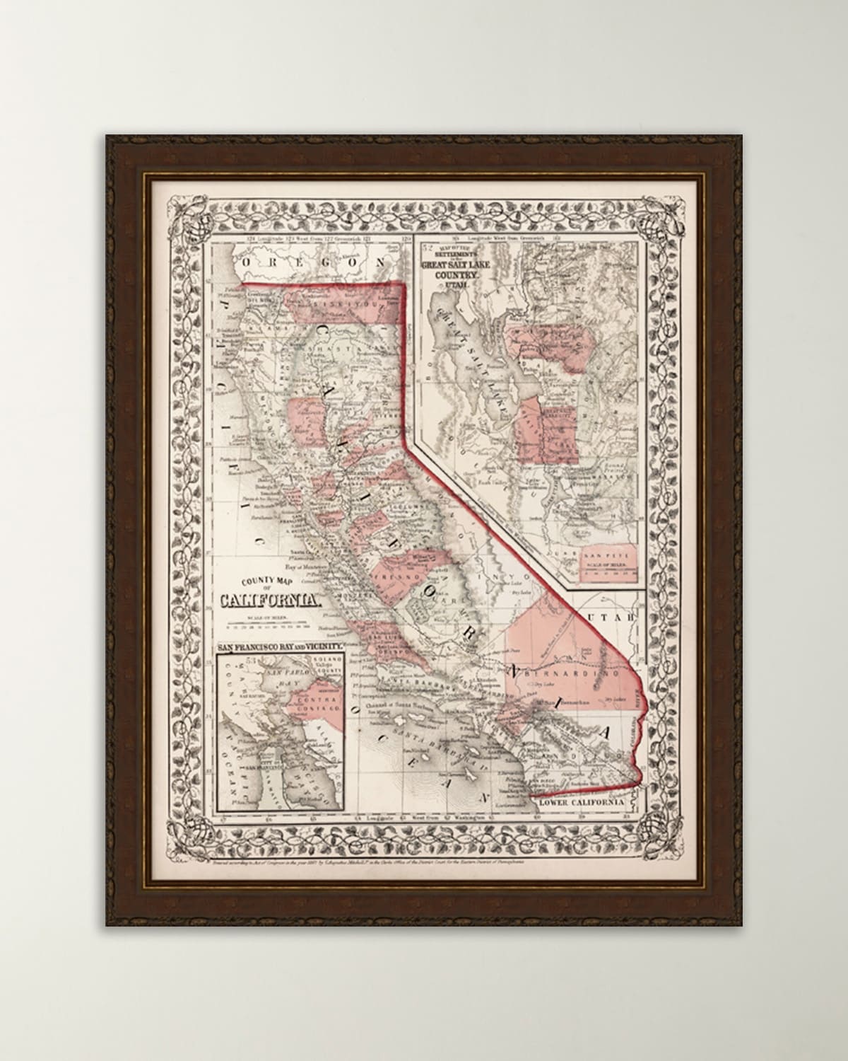 Wendover Art Group Map Of California In Multi
