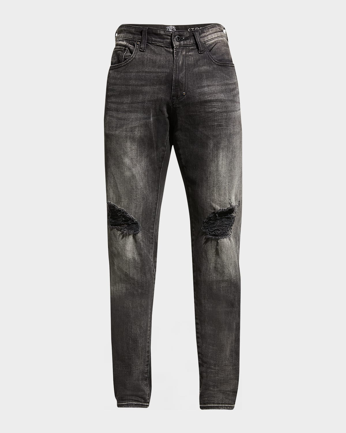 Men's Faded Distressed Jeans