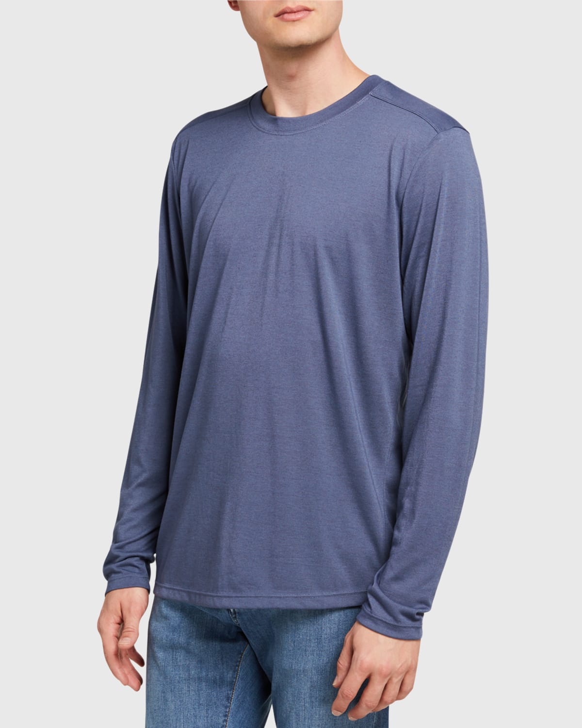 Fisher + Baker Men's Everyday Long-sleeve T-shirt In Steel Blue