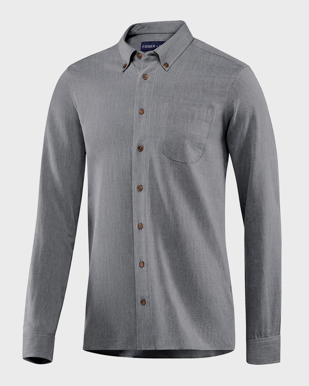 Fisher + Baker Men's Camden Wool-blend Sport Shirt In Asphalt