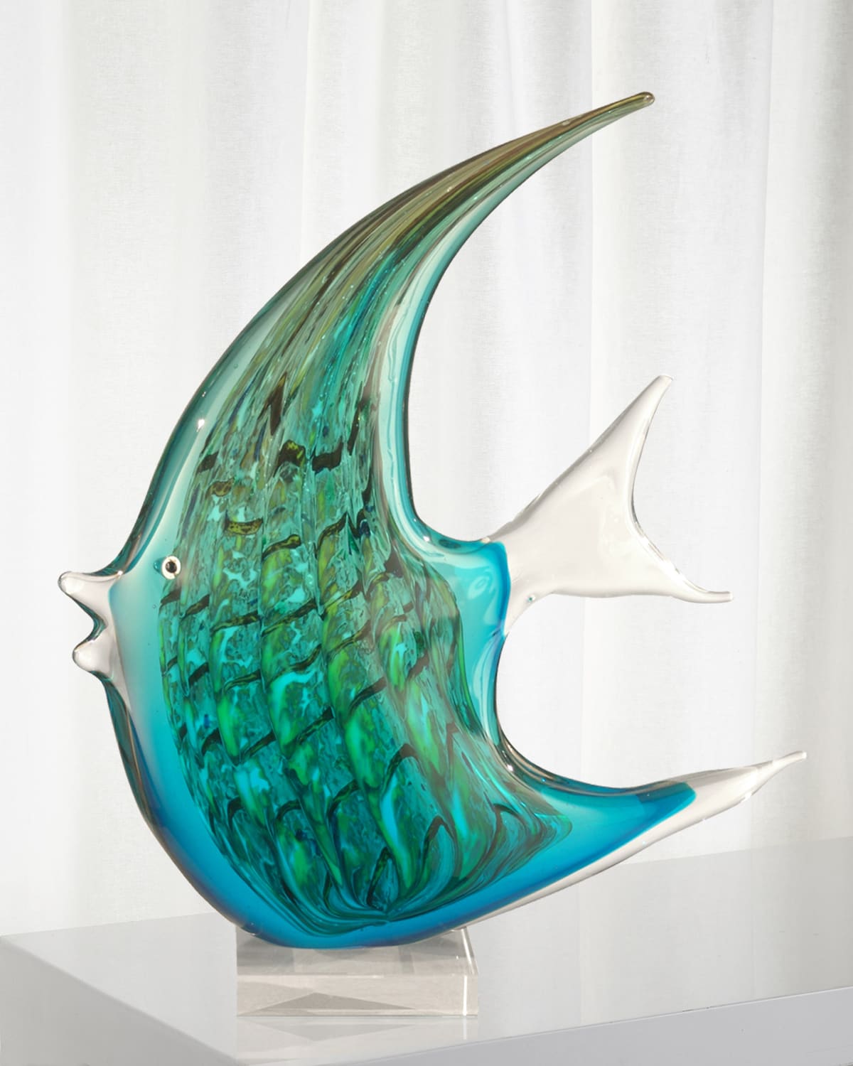 Shop Dale Tiffany Aqua Fish Decorative Art Glass Figurine