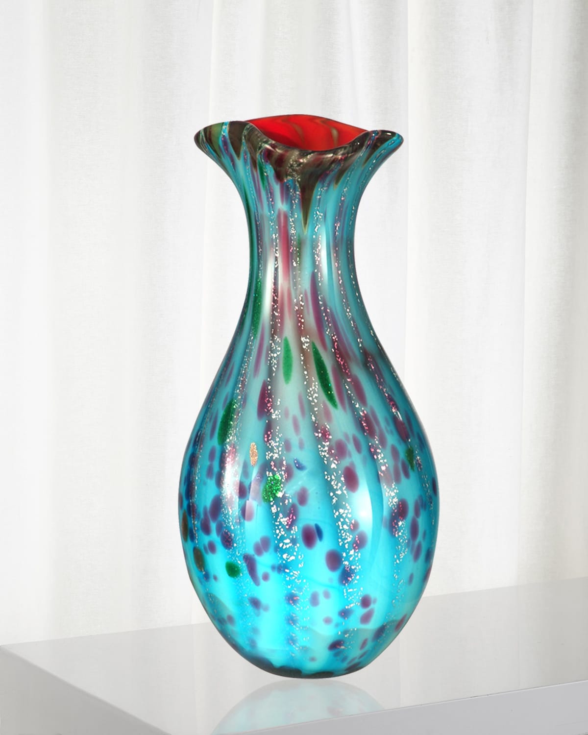 Shop Dale Tiffany Lagood Decorative Art Glass Vase In Multi