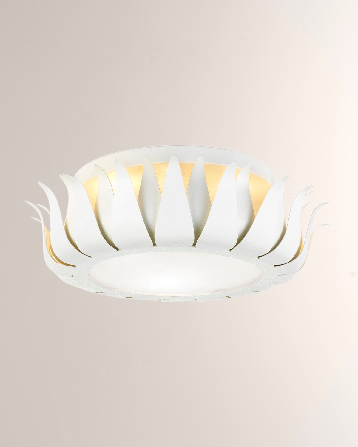 Shop Crystorama Broche 3-light Flush-mount Ceiling Lamp In Matte White