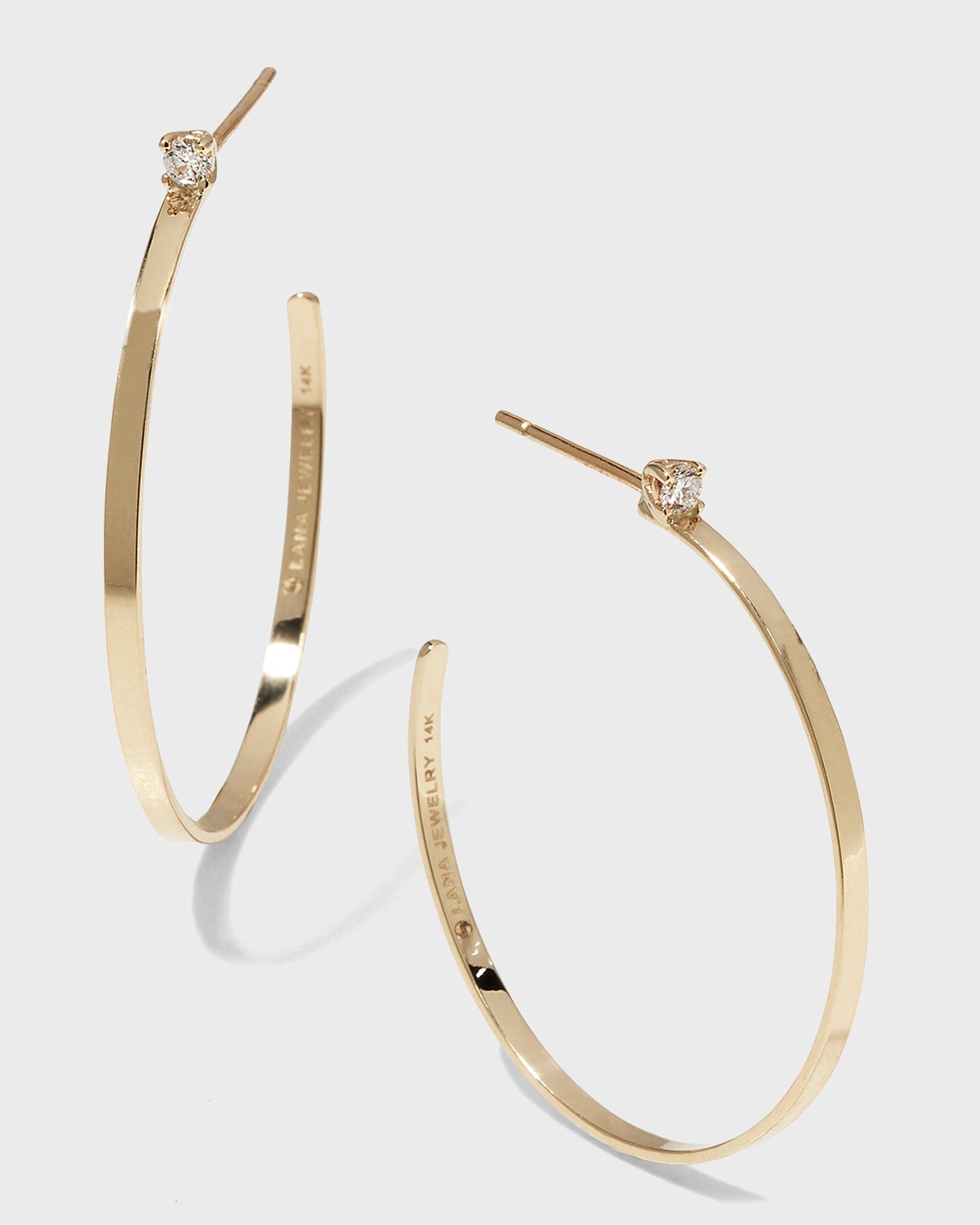 Shop Lana 14k Diamond Sunrise Hoop Earrings In Gold
