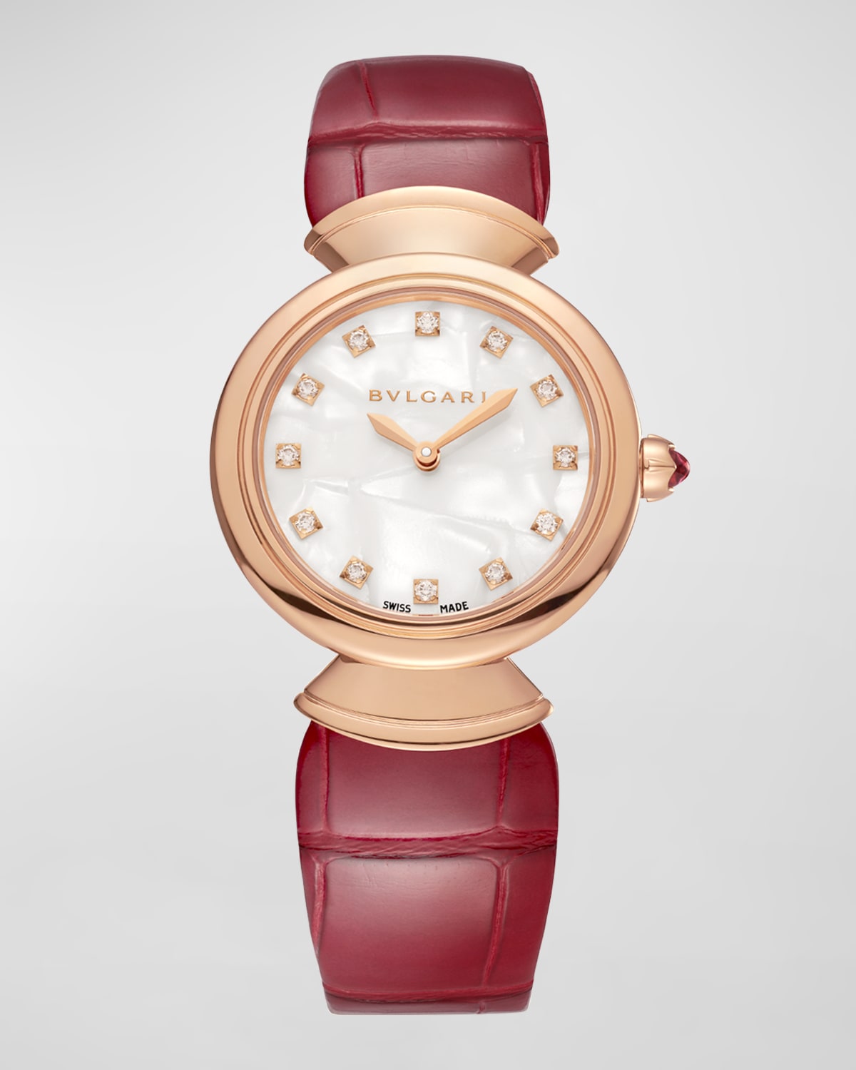 Diva's Dream Rose Gold Mother-of-Pearl Watch with Alligator Strap