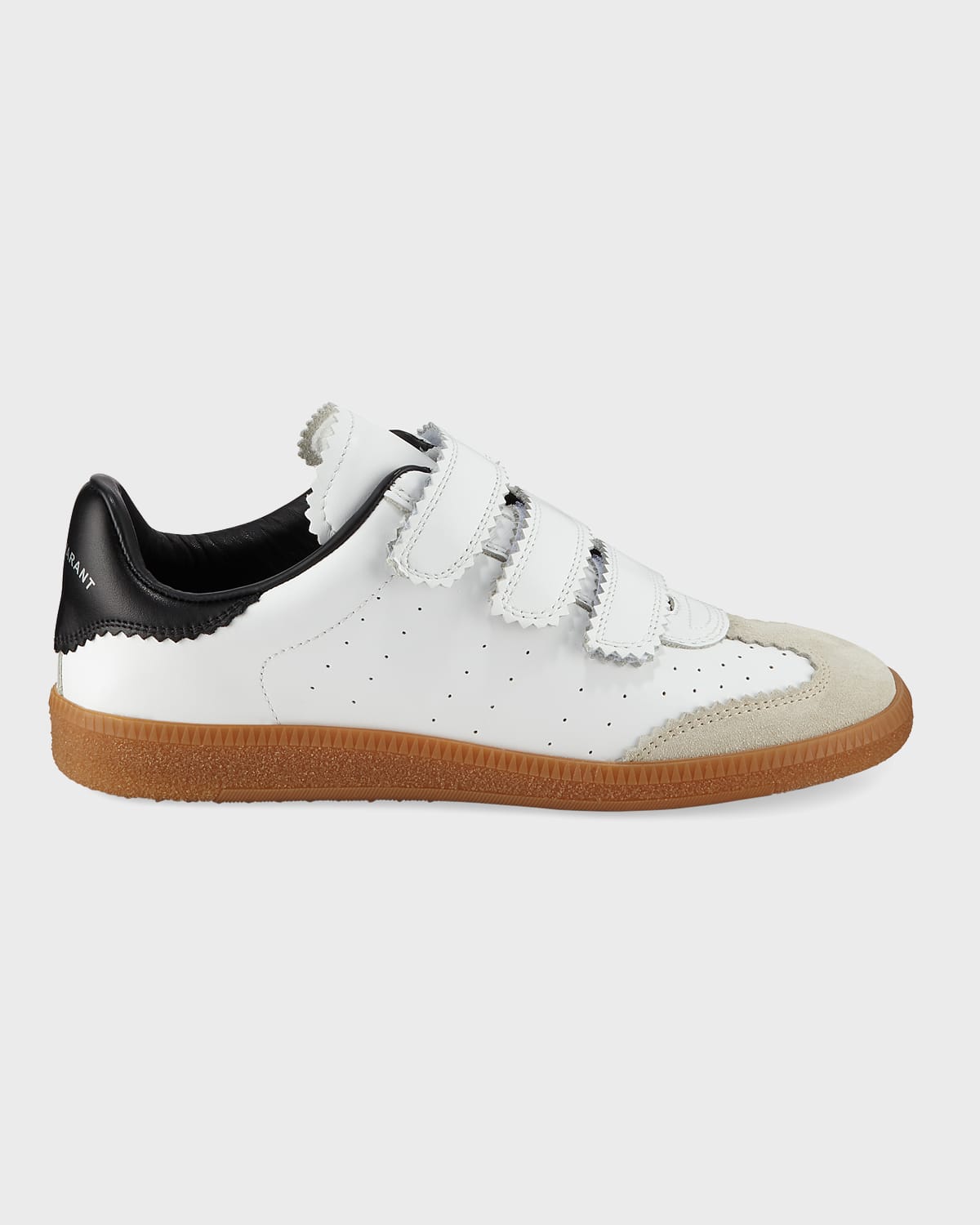 Beth Perforated Leather Grip-Strap Sneakers