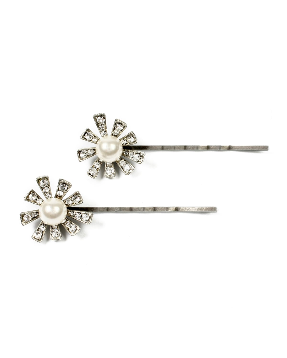 Pearly & Crystal Bobby Pins, Set of 2