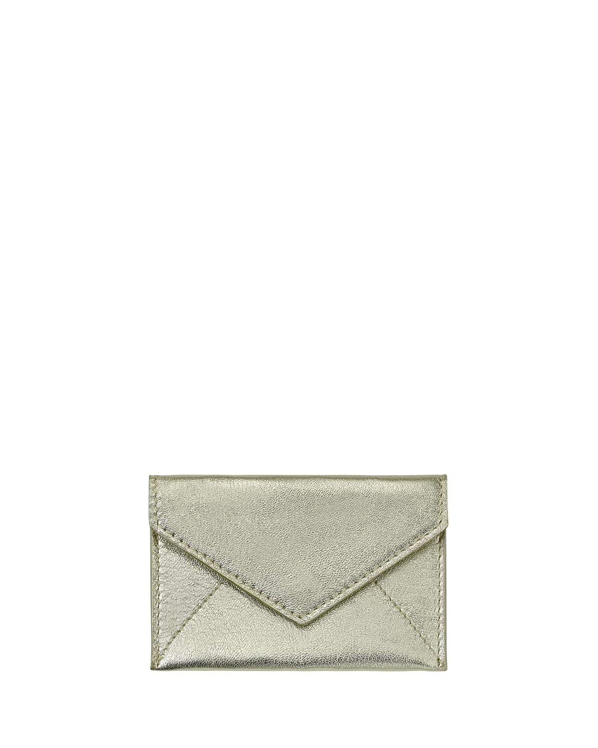 Graphic Image Mini Envelope Card Case In White Gold