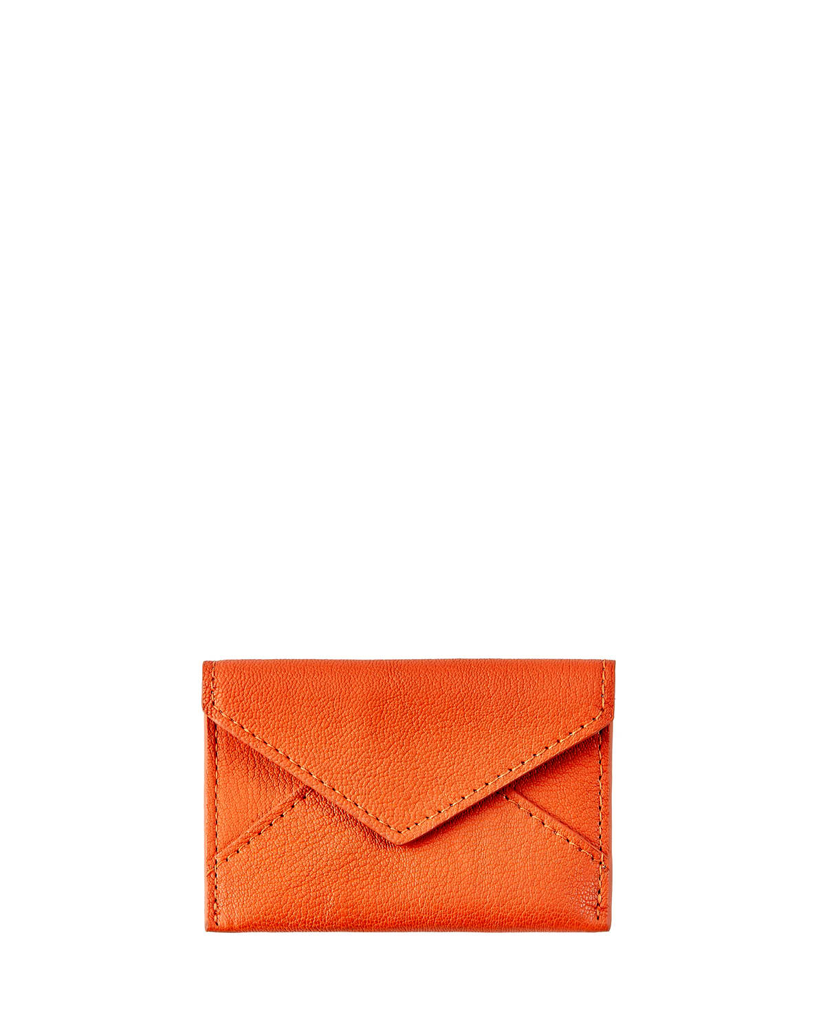 Graphic Image Mini Envelope Card Case In Orange