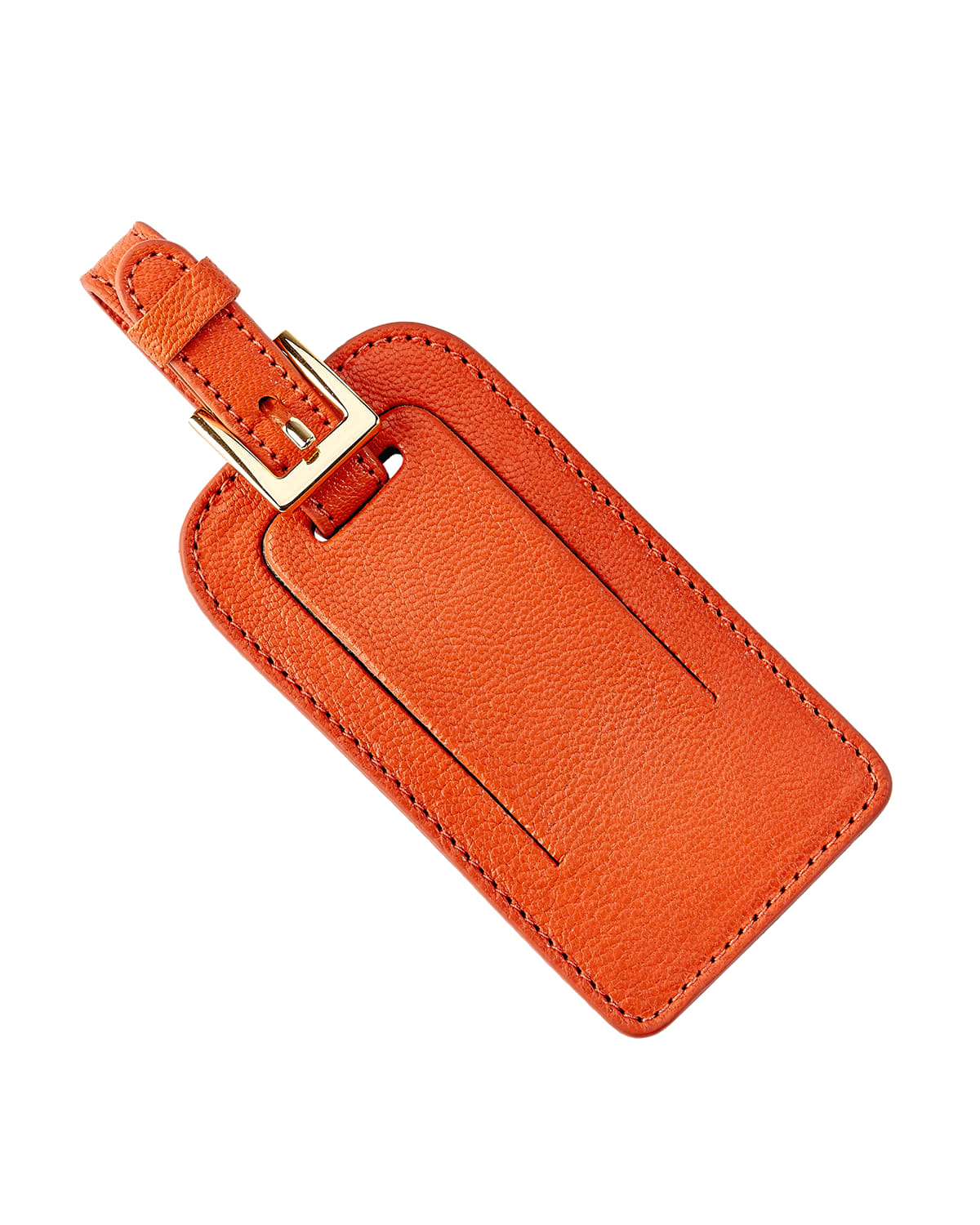 Graphic Image Luggage Tag With Buckle In Orange