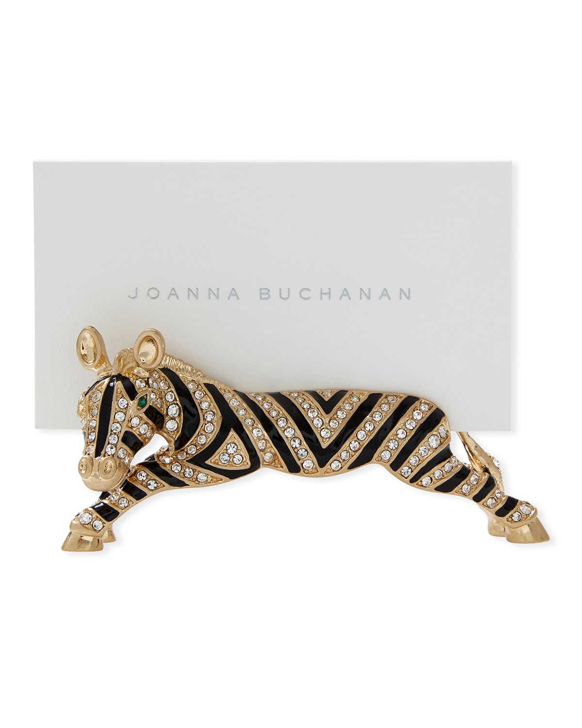 Shop Joanna Buchanan Zebra Place Card Holders, Set Of 2 In Black