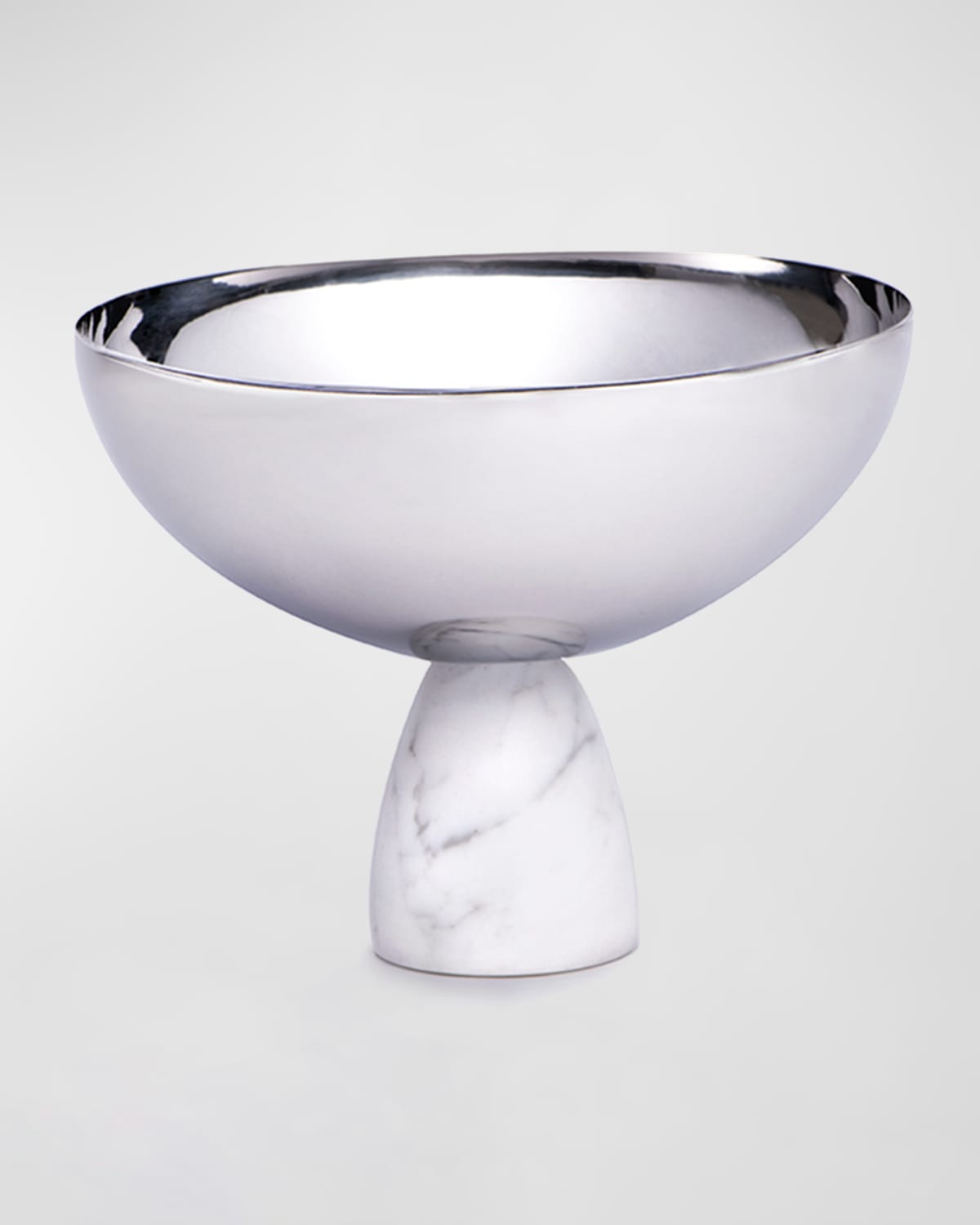 Anna New York Coluna Marble Nut Bowl In Carrara Slvr
