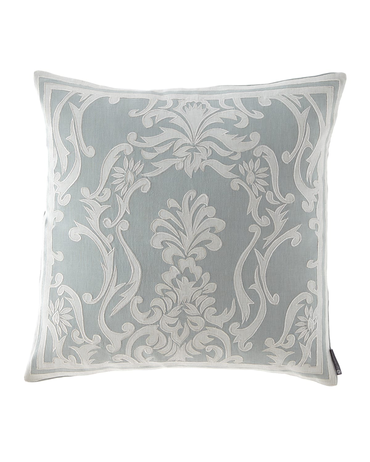 Shop Lili Alessandra Maria Square Applique Decorative Pillow In Blue Pattern