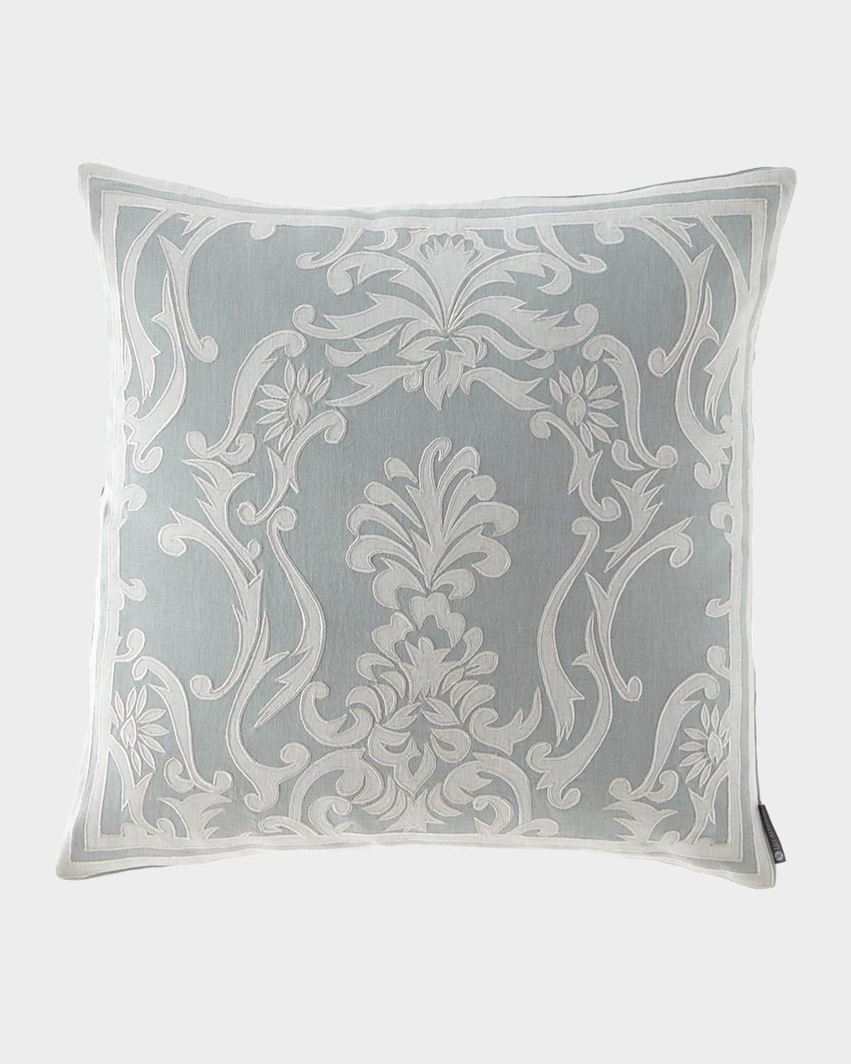 Shop Lili Alessandra Maria Square Applique Decorative Pillow In Blue Pattern