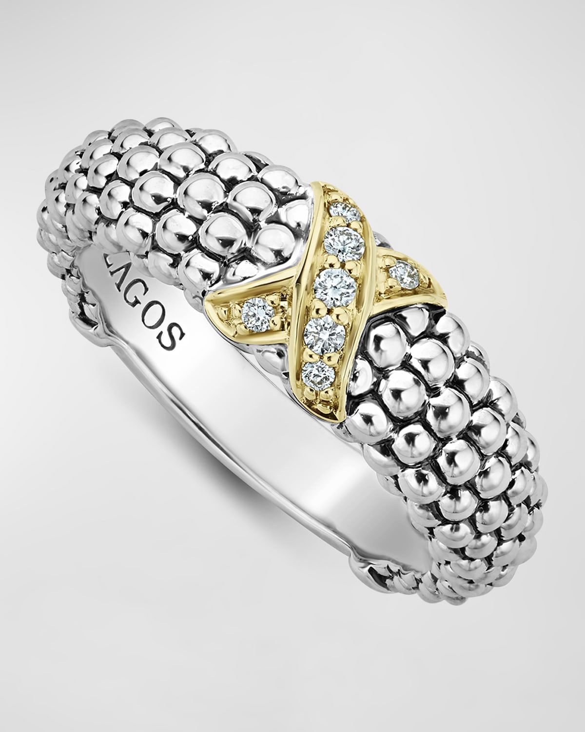 Embrace Diamond-X Ring w/ 18k Gold