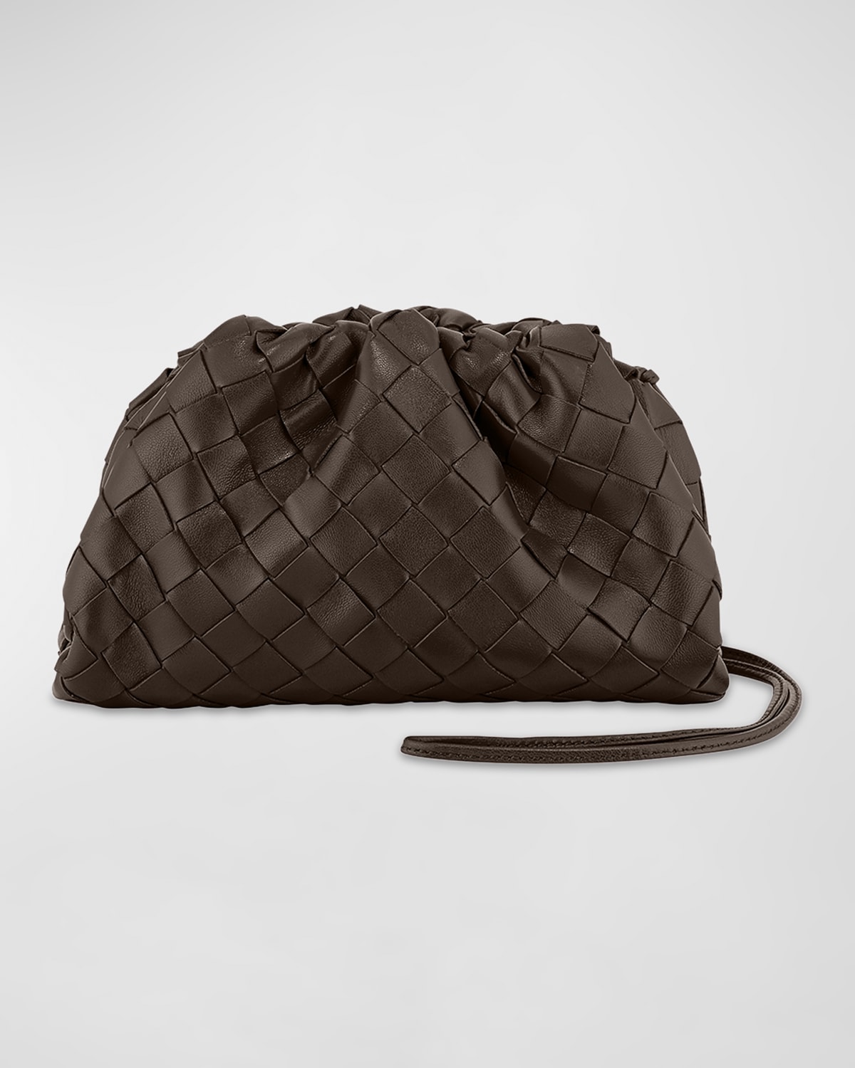 Bottega Veneta Mini Pouch Intrecciato Crossbody Bag In Dark Brown