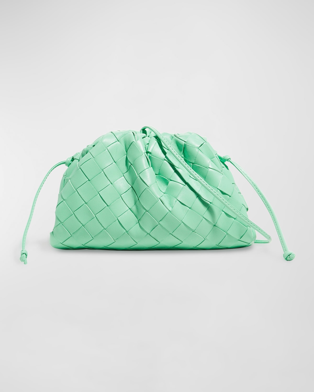 Bottega Veneta &nbsp;mini Pouch Intrecciato Crossbody Bag In Fountain