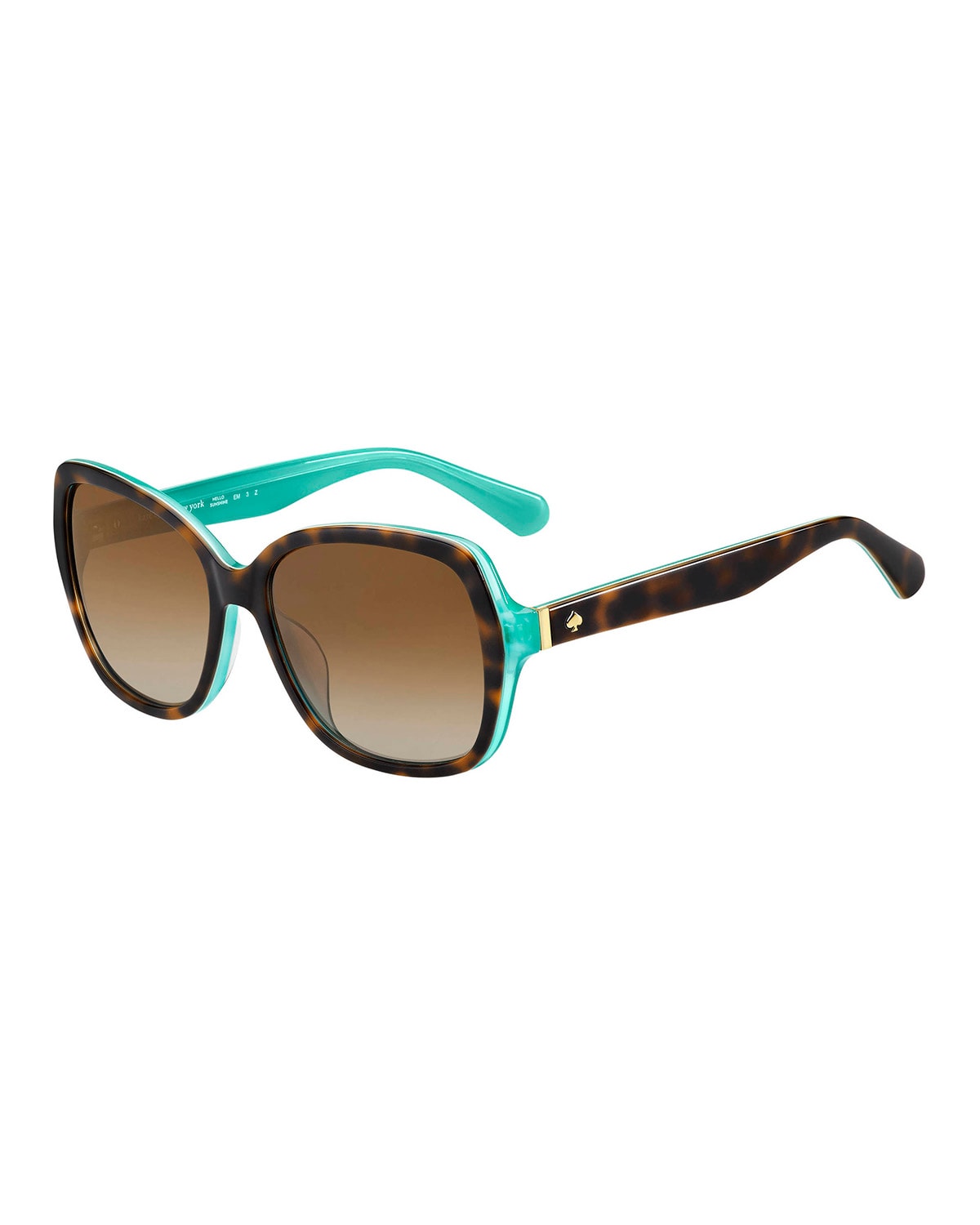 Kate Spade Karalyns Square Two-tone Sunglasses In Havana / Brown