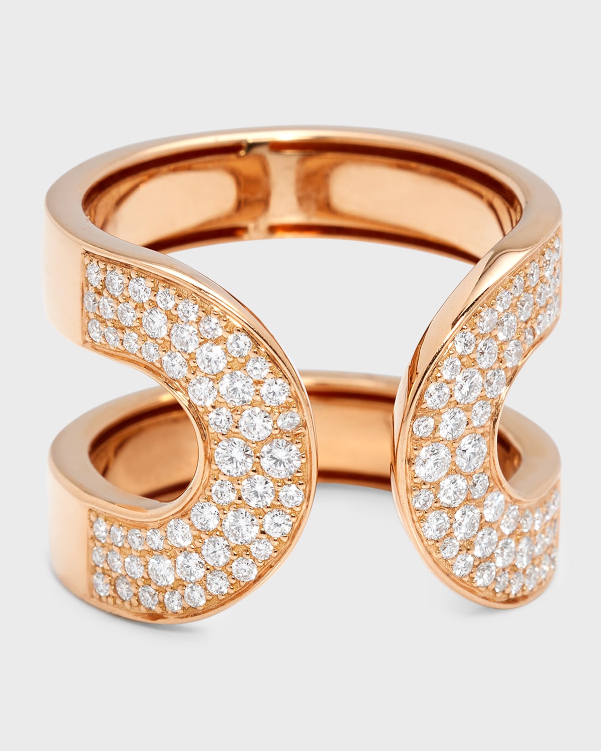 Mattioli 18k Rose Gold Diamond Aruba Ring - Size 6.5