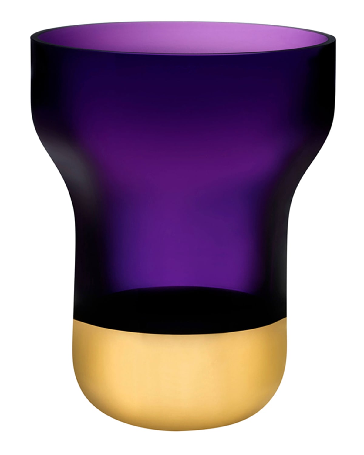 Shop Nude Contour Small Vase In Purple Top Gold