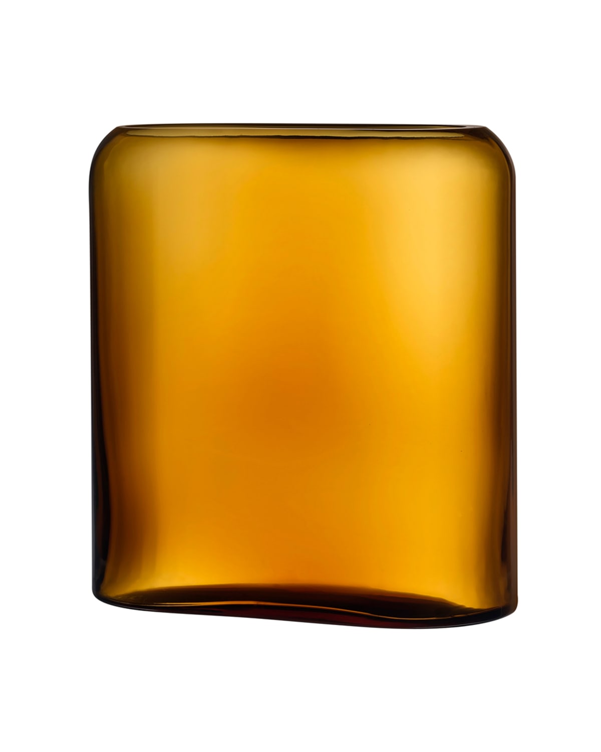 Nude Layers Medium Vase, Amber In Clear