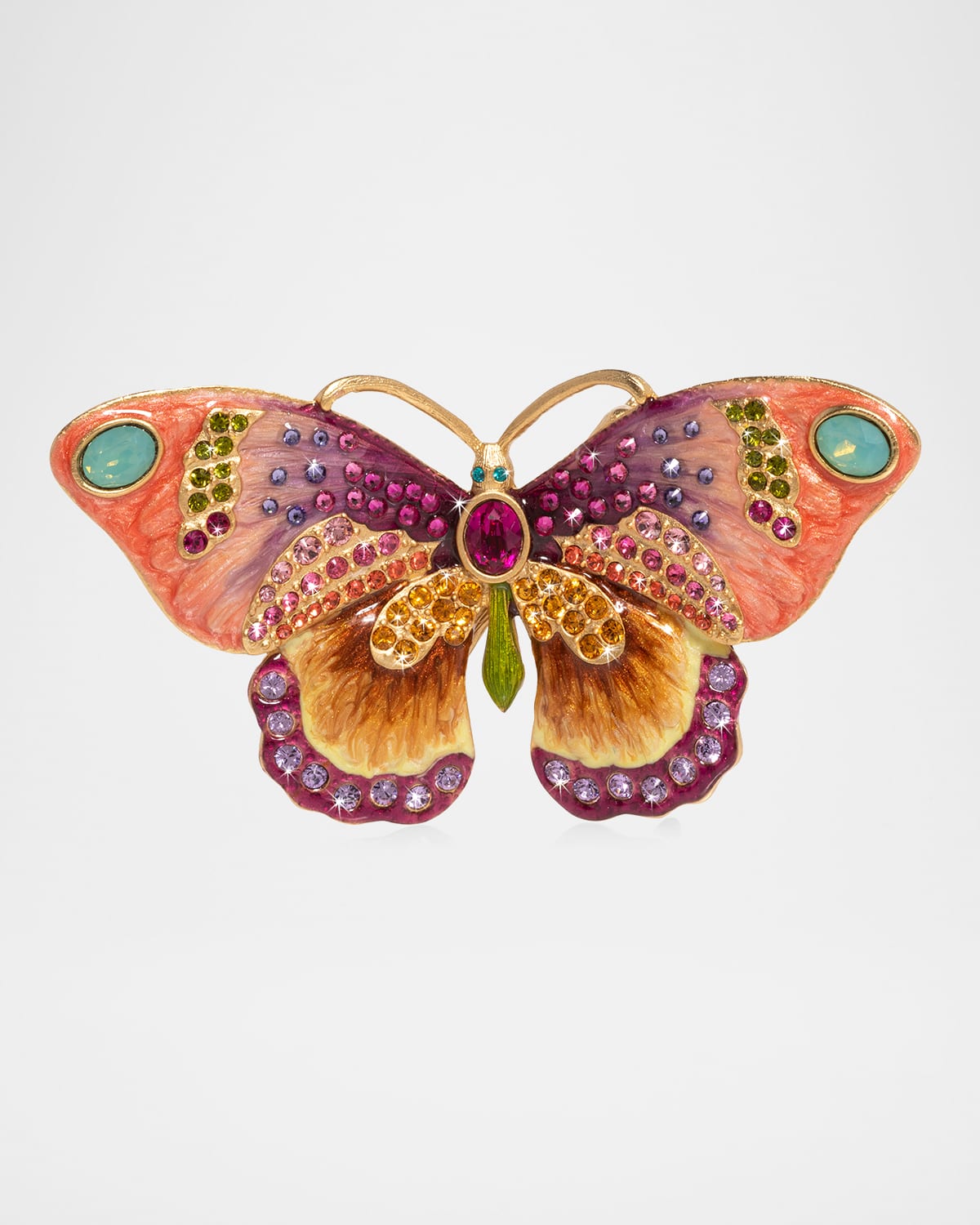 Jay Strongwater Madame Small Butterfly Figurine In Multi