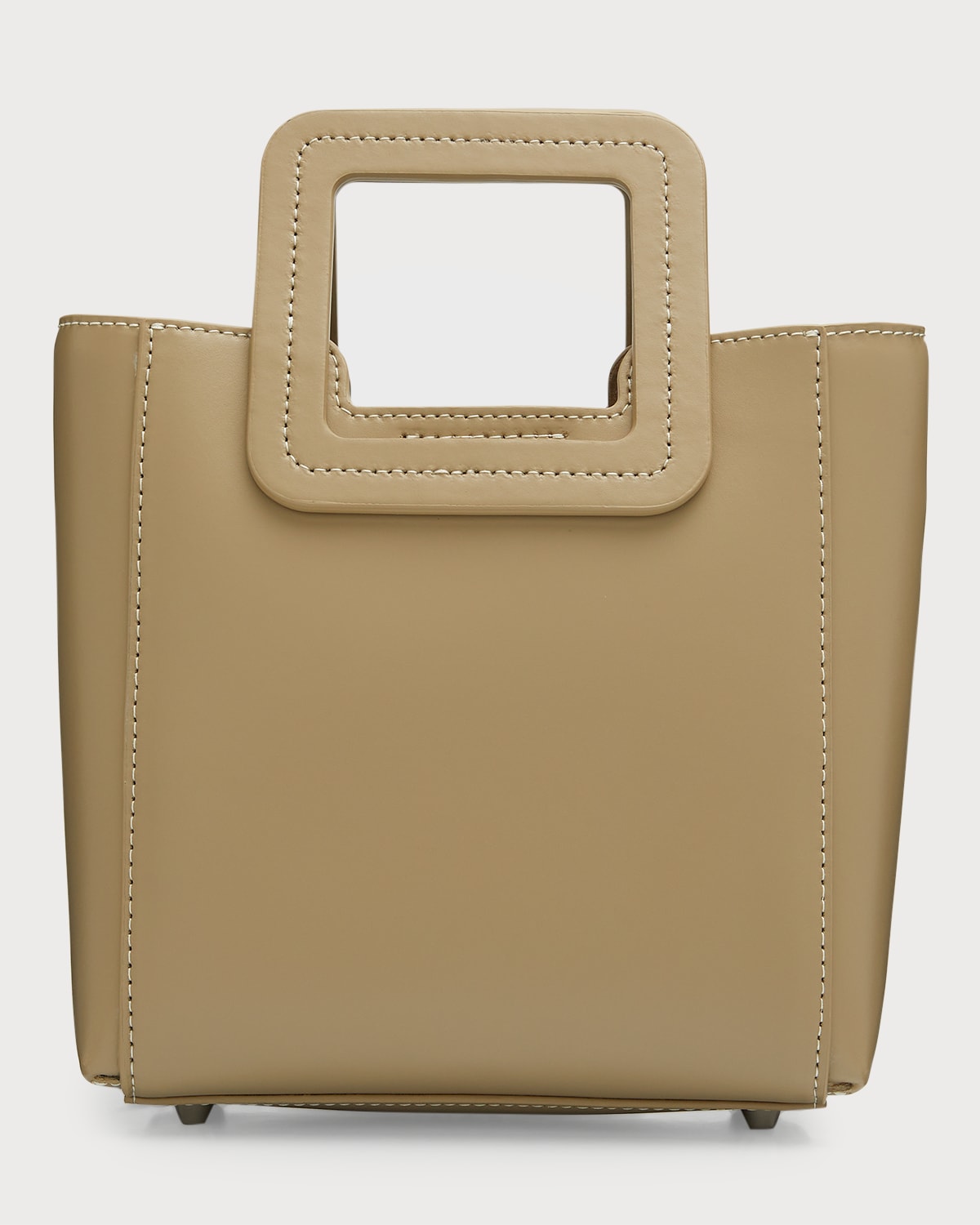 Staud Shirley Mini Leather Tote Bag In Mink