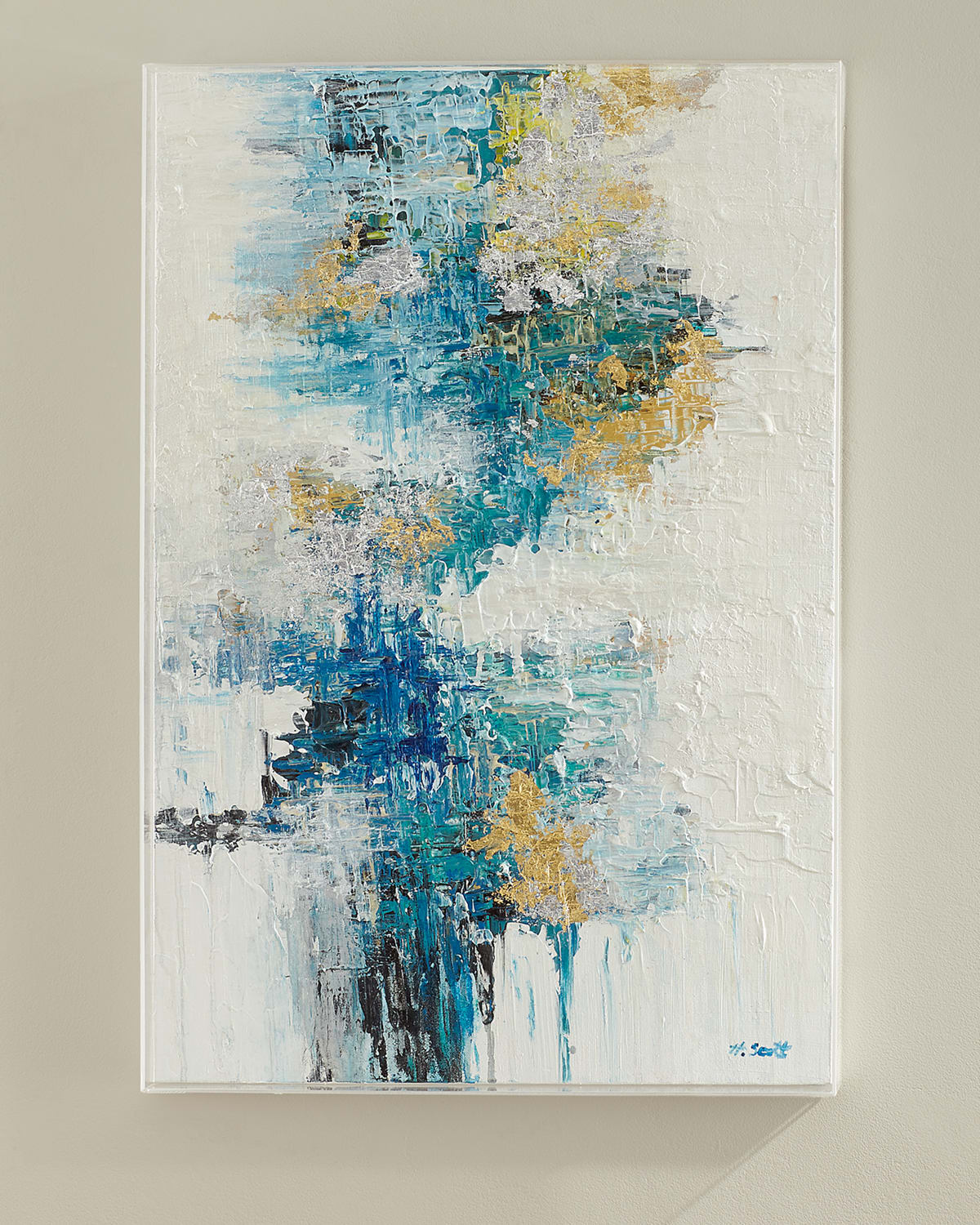 RFA FINE ART AZURE I ORIGINAL PAINTING BY H. SCOTT 