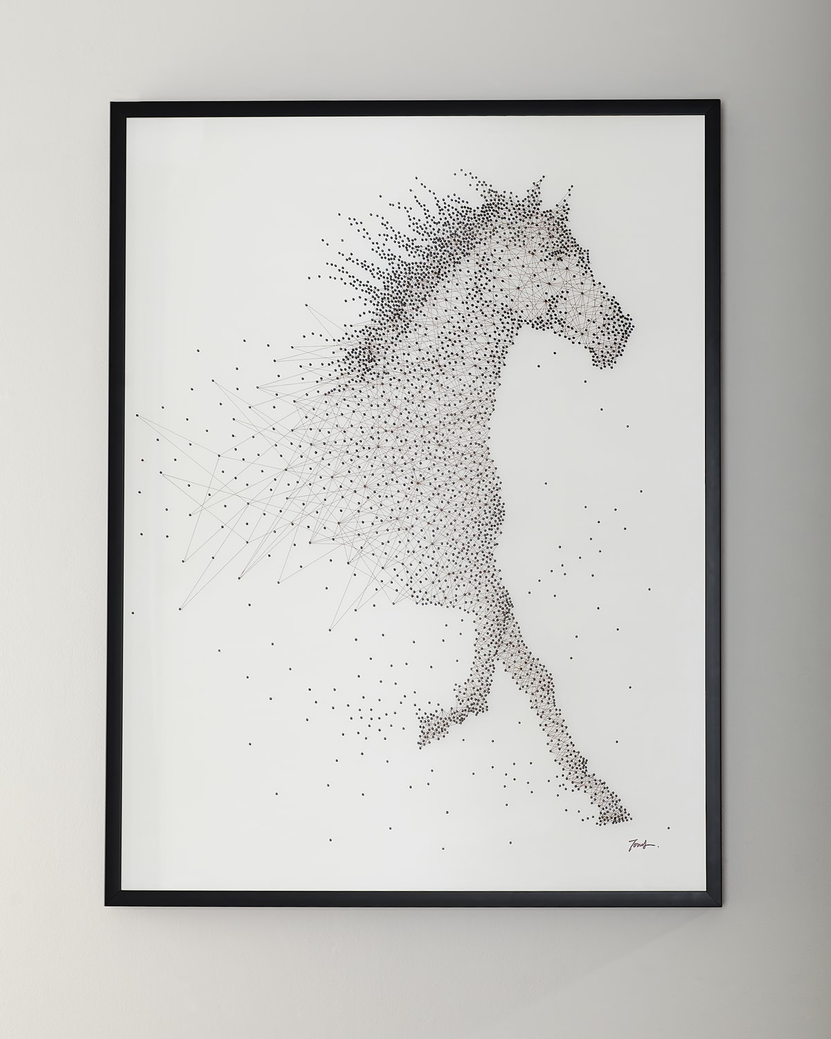 John-richard Collection Sprinting Stallion Canvas Art By Tony Fey In Black/white