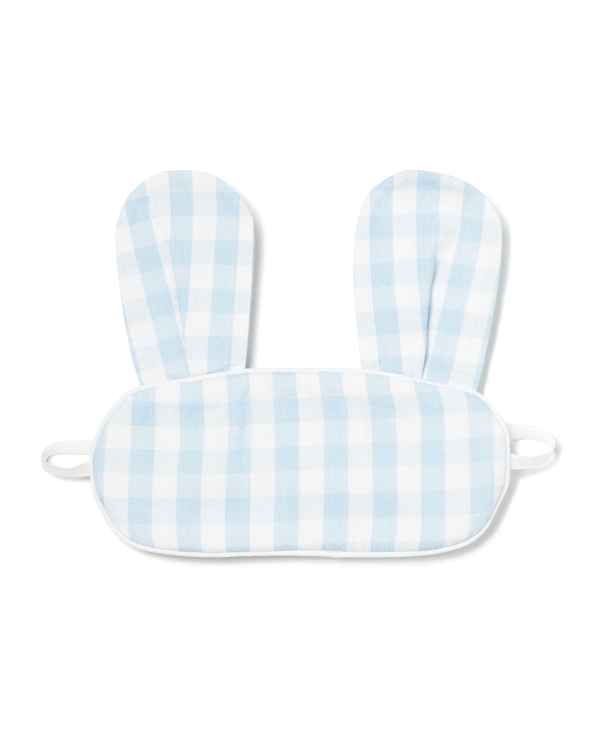 Shop Petite Plume Kids' Bunny Gingham Eye Mask In Light Blue