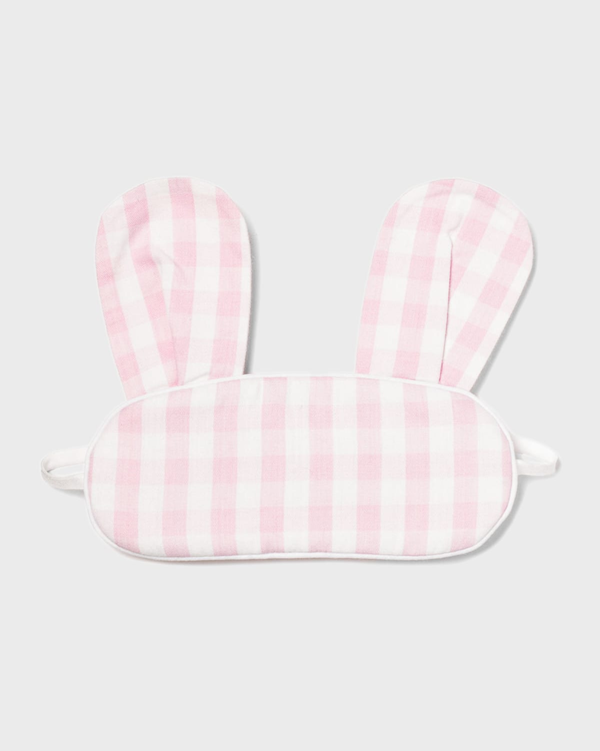 Shop Petite Plume Kids' Bunny Gingham Eye Mask In Pink