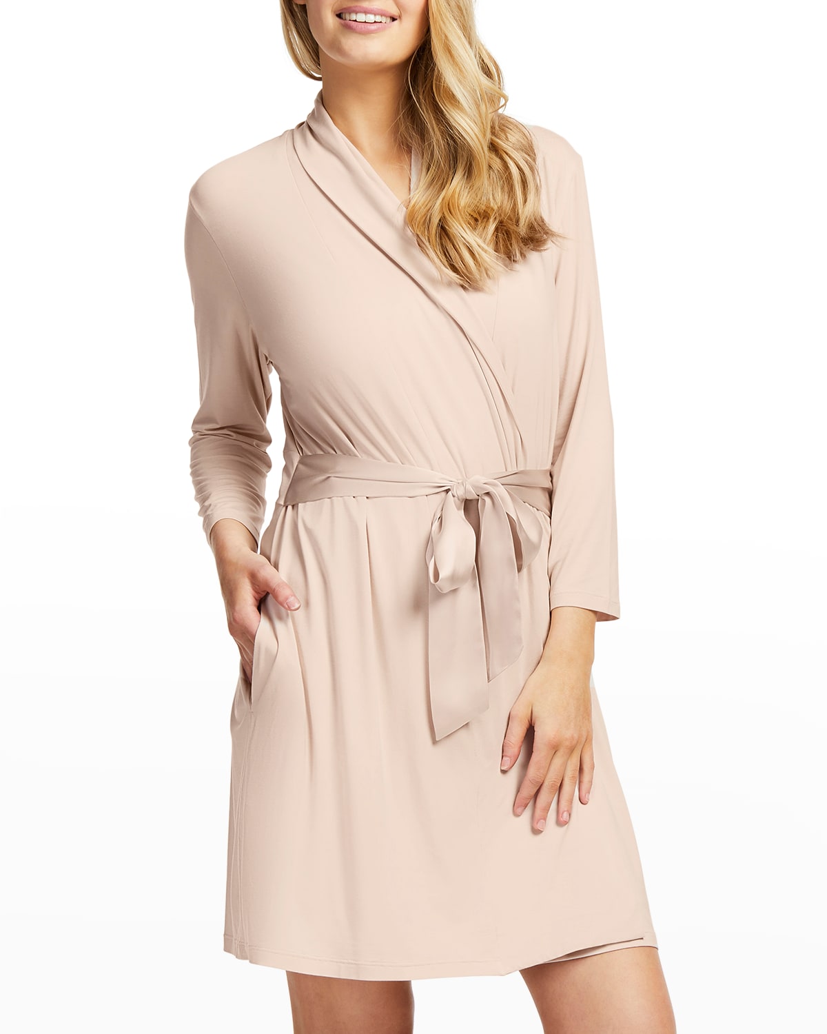 Fleur't Iconic Dressing Gown In Champagne
